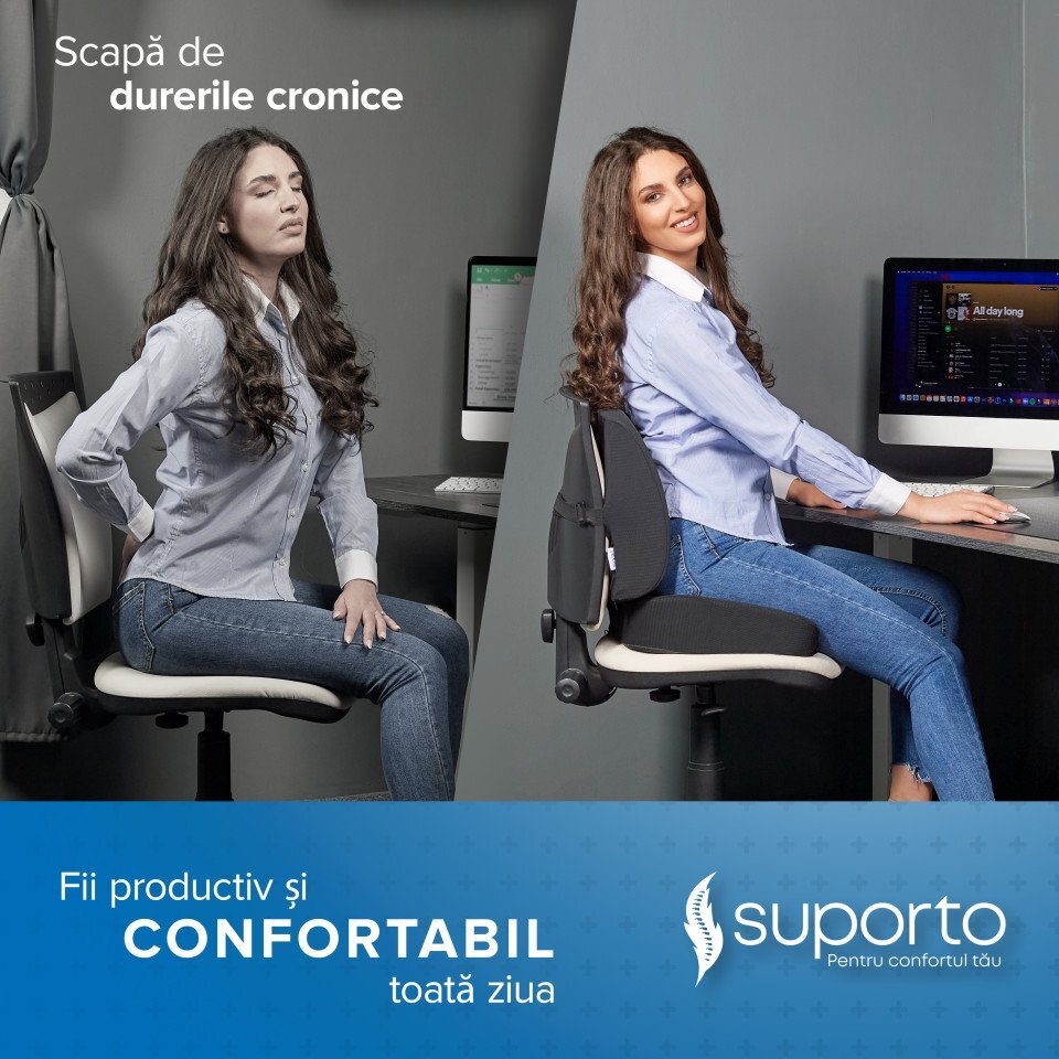 Suporto Perna ortopedica lombara lata din spuma cu memorie