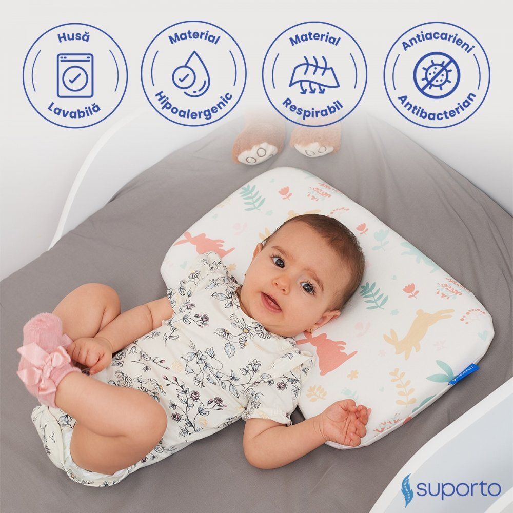 Suporto Perna ortopedica pentru bebelusi 8-24 luni Baby Iepurasi impotriva plagiocefaliei