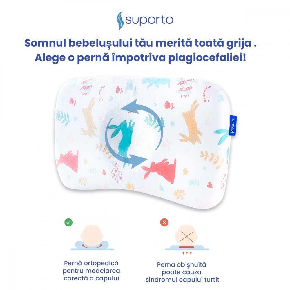 Suporto Perna ortopedica pentru bebelusi 8-24 luni Baby Iepurasi impotriva plagiocefaliei