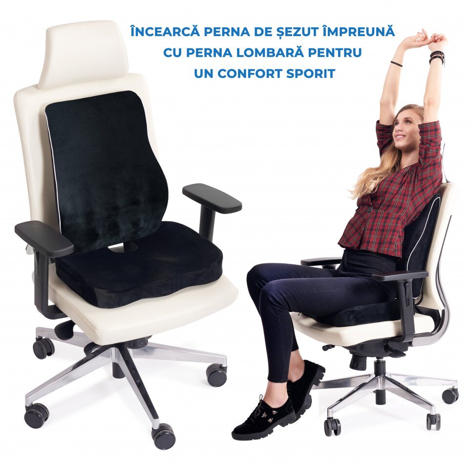Suporto Perna ortopedica pentru sezut si coccis din spuma cu memorie