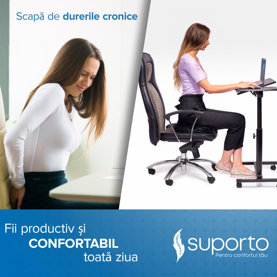 Suporto Perna ortopedica pentru sezut si coccis din spuma cu memorie si cu fermitate extra