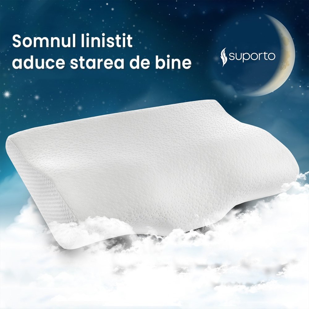 Suporto Perna pentru cervicala Aura Mini din spuma cu memorie