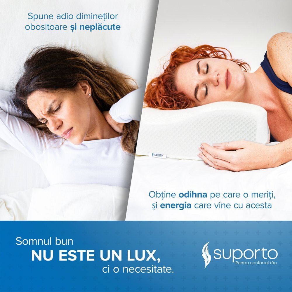 Suporto Perna pentru cervicala Aura Mini din spuma cu memorie