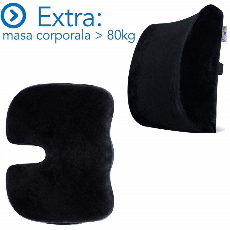 Suporto Set 2 perne ortopedice perna lombara si perna pentru sezut