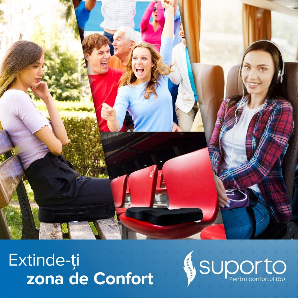 Suporto Set 2 perne Ortopedice Regular perna lombara completa si perna pentru sezut