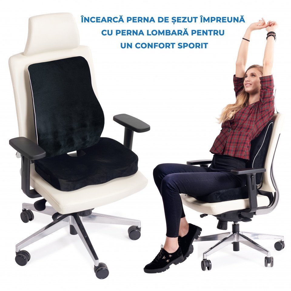 Suporto Set 2 perne Ortopedice Regular perna lombara completa si perna pentru sezut