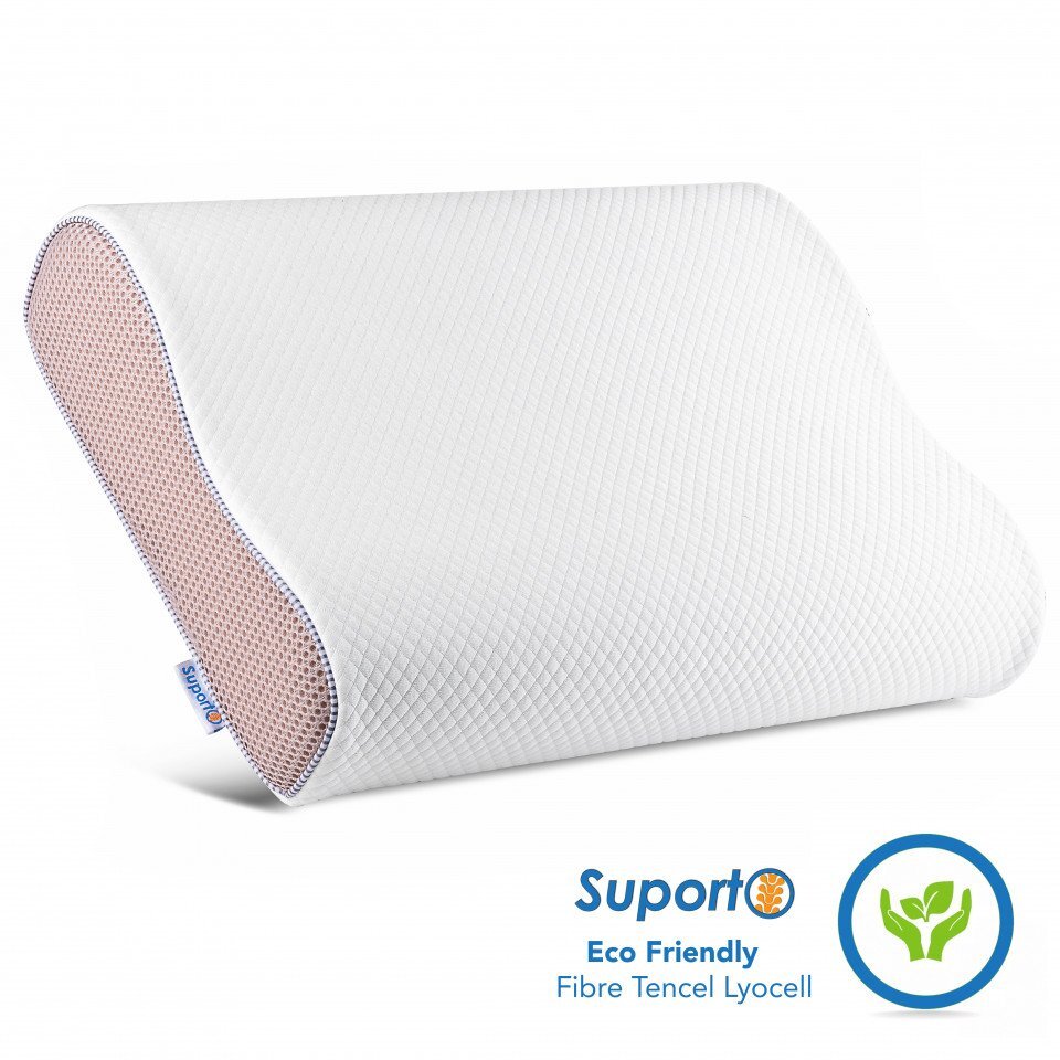 Suporto Set 4 perne ortopedice din spuma cu memorie 55 x 35 x 11 cm cu perforatii
