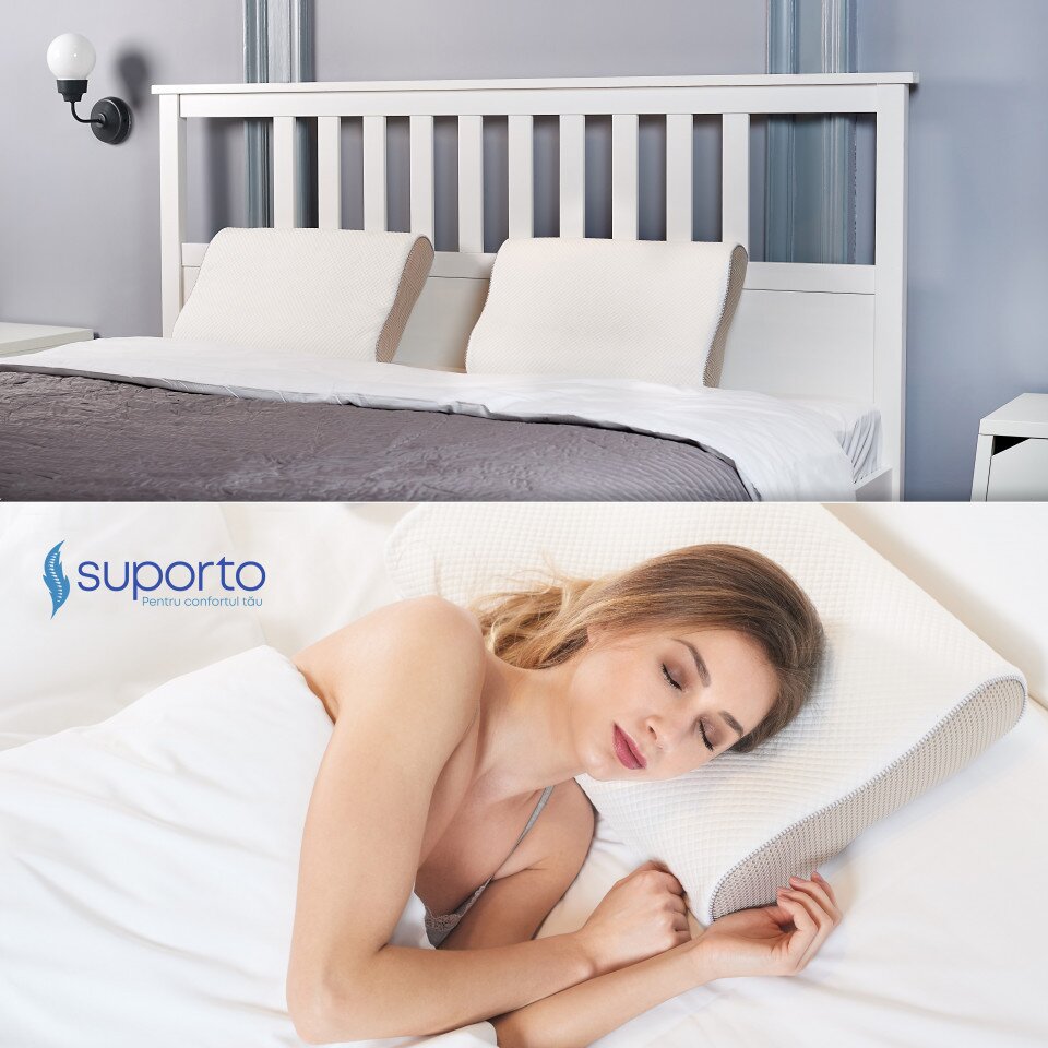 Suporto Set perna ortopedica cu perforatii si perna pentru genunchi