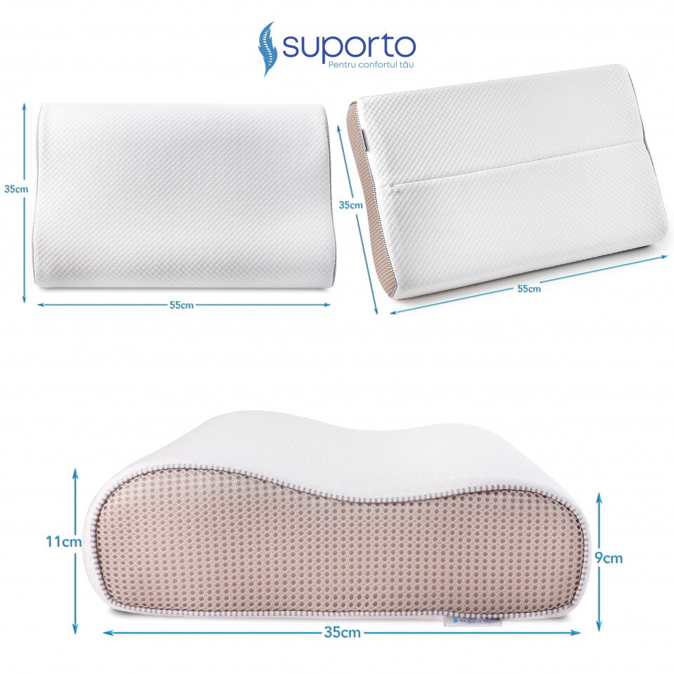 Suporto Set perna ortopedica cu perforatii si perna pentru genunchi