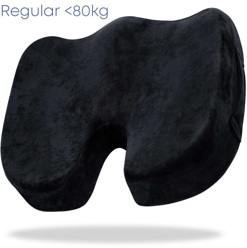 Suporto Set perna pentru sezut Regular Coccis si perna lombara Slim negru