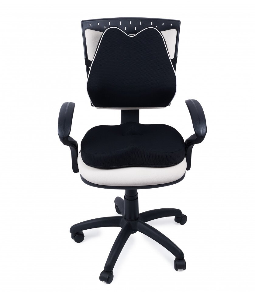 Suporto Set perna pentru sezut si perna lombara Compact negru