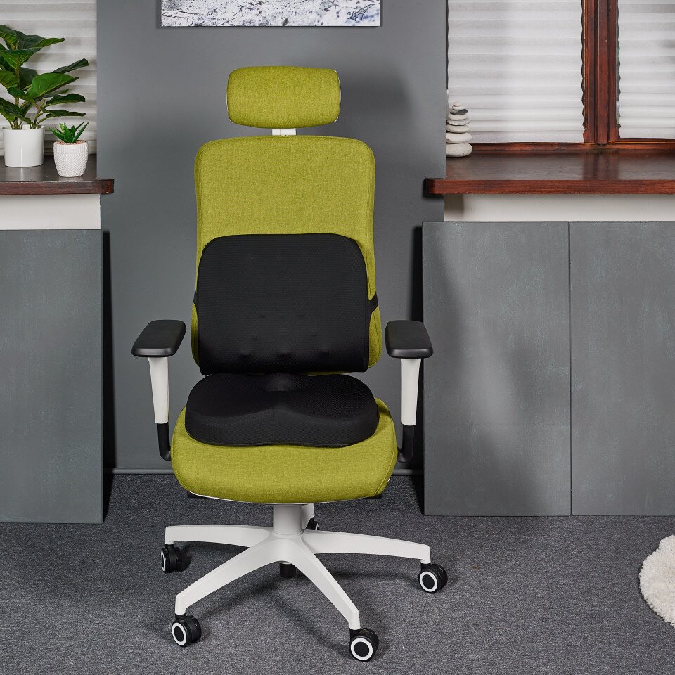 Suporto Set perna pentru sezut si perna lombara Compact negru