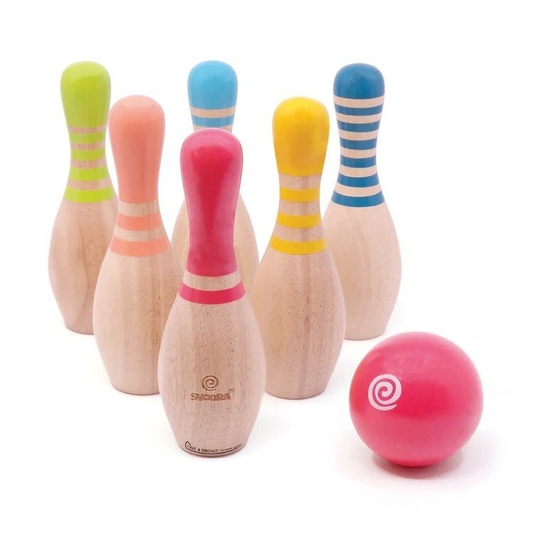 Svoora Set de bowling din lemn