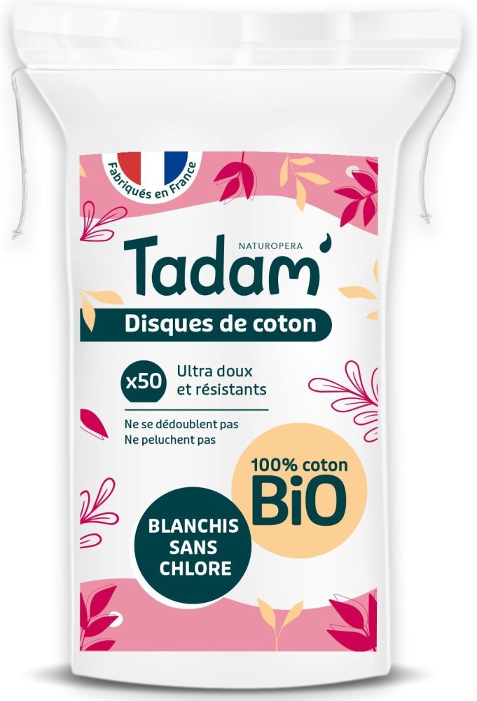 Tadam Dischete ovale din bumbac Bio demachiante 50 bucati