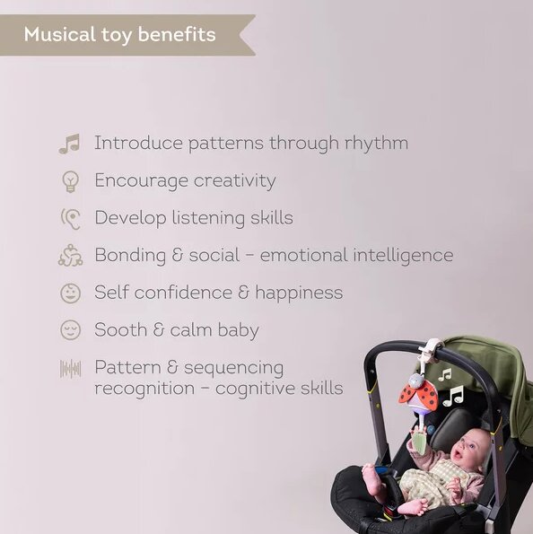 TAF TOYS Jucarie muzicala pentru carucior Bunny