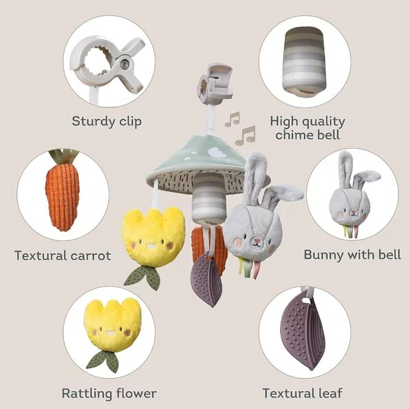 TAF TOYS Jucarie pentru carucior Mini Carusel urban garden