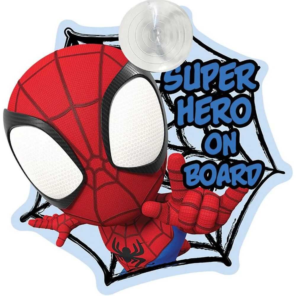 TataWay Semn de avertizare Baby on Board Spiderman Super Hero On Board