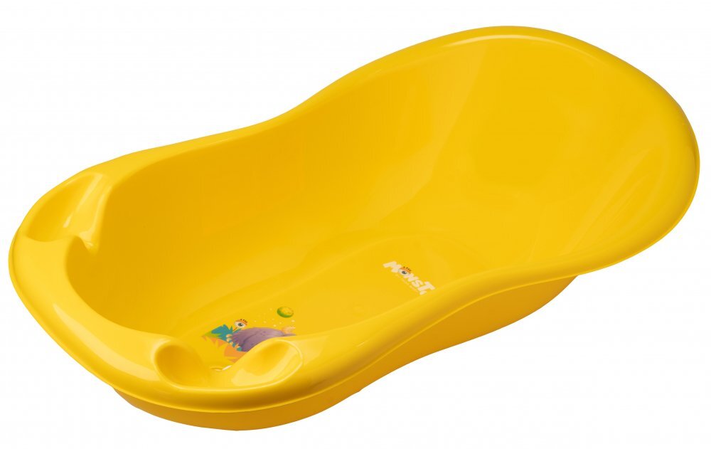 TEGA BABY Cadita copii 102 cm cu senzor si dop Monsters galben