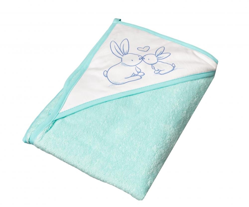 TEGA BABY Prosop copii cu capison 80x80 cm Little Bunnies green