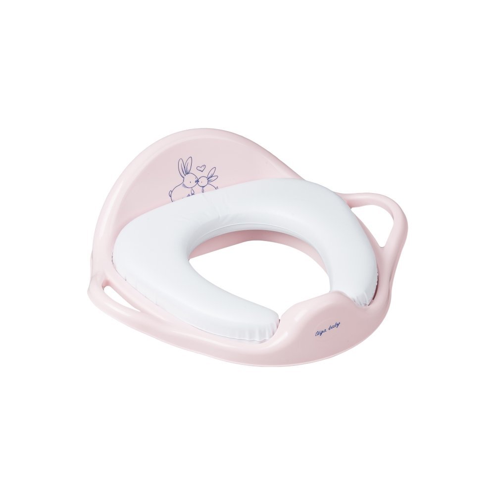 TEGA BABY Reductor pentru toaleta moale Little Bunny roz