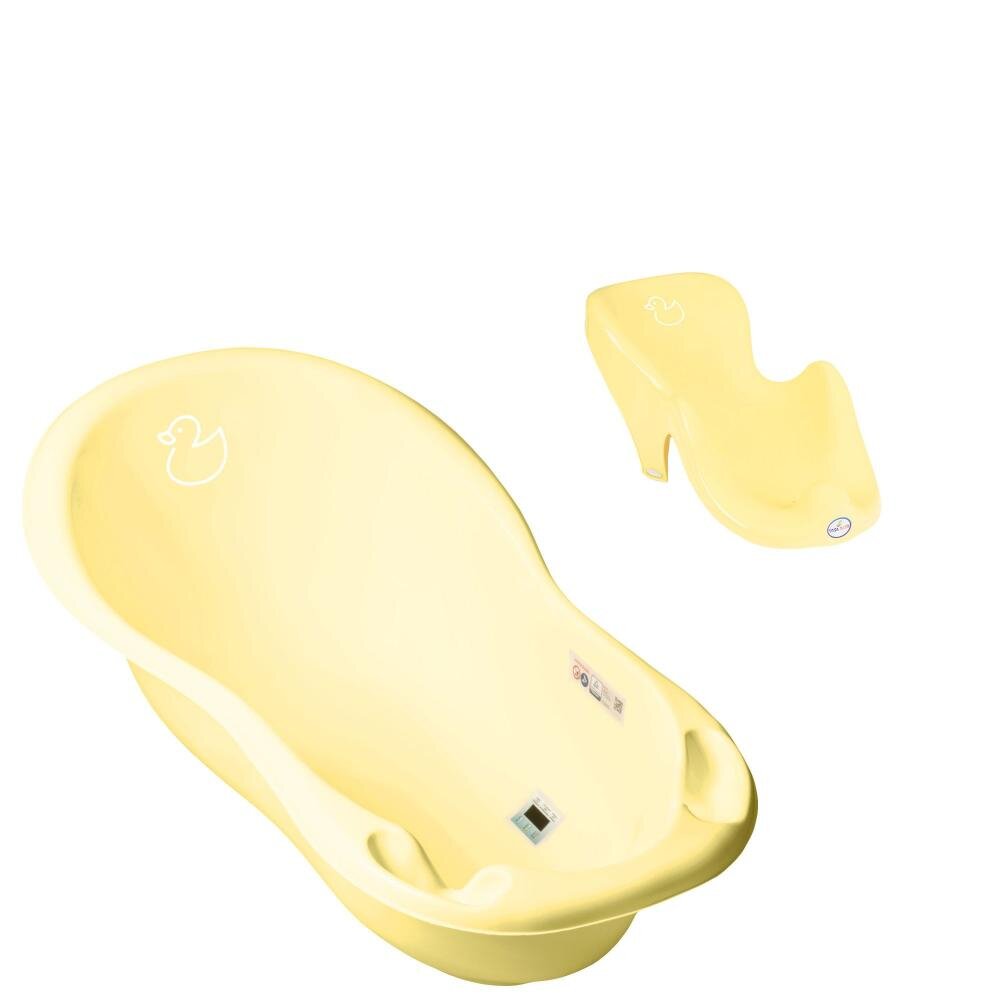 TEGA BABY Set cadita 102 cm cu senzor de temperatura si suport anatomic Duck Galben