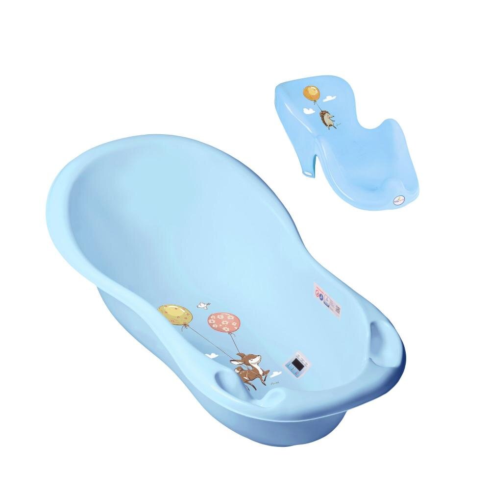 TEGA BABY Set cadita 86 cm cu senzor de temperatura si suport anatomic Forest Albastru