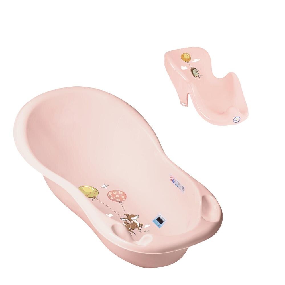 TEGA BABY Set cadita 86 cm cu senzor de temperatura si suport anatomic Forest Roz