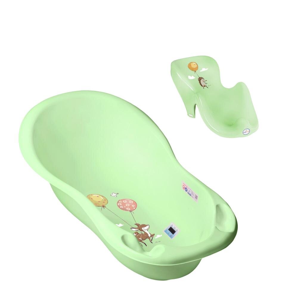 TEGA BABY Set cadita 86 cm cu senzor de temperatura si suport anatomic Forest Verde