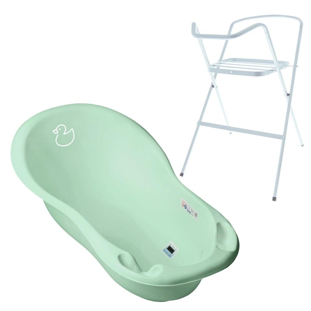 TEGA BABY Set Cadita 86 cm cu suport metalic Duck Mint