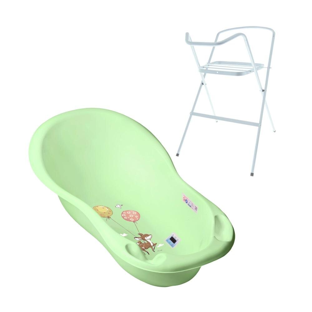 TEGA BABY Set Cadita 86 cm cu suport metalic Forest Verde