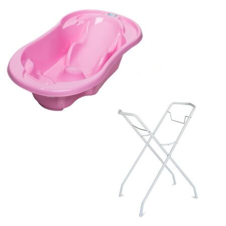 TEGA BABY Set Cadita anatomica cu suport metalic Komfort Roz deschis