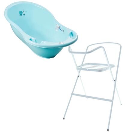 TEGA BABY Set Cadita DogCat 102 cm cu senzor de temperatura Mint + Suport metalic