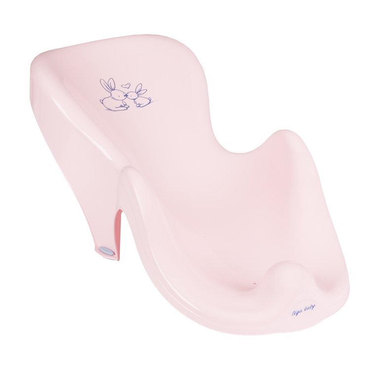 TEGA BABY Set Cadita Little Bunnies 102cm cu Suport metalic si Suport Anatomic Roz