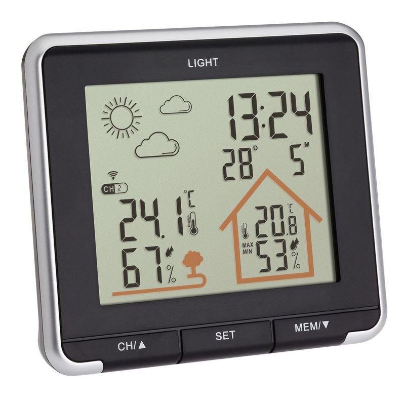TFA Statie meteo wireless Life 35.1153.01 cu transmitator wireless extern inclus negru
