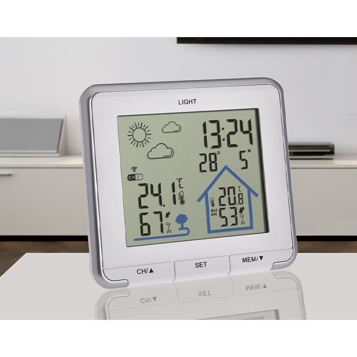 TFA Statie meteo wireless Life 35.1153.02 cu transmitator wireless extern inclus alb