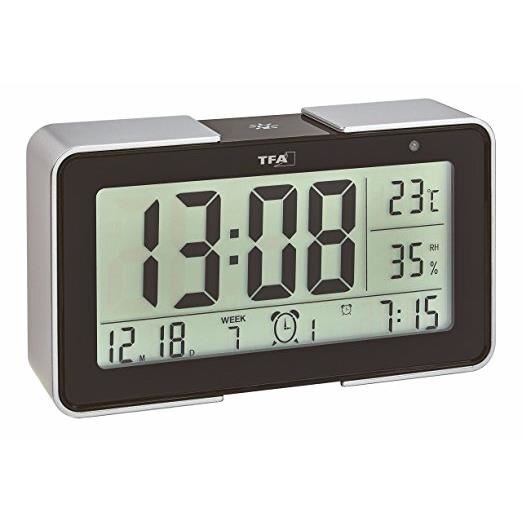 TFA Termometru si higrometru cu senzor de lumina negru 60.2540.01