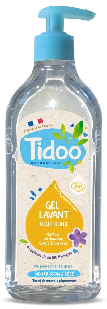Tidoo Gel Bio de curatare 2 in 1 pentru bebelusi cu extract de in 495 ml
