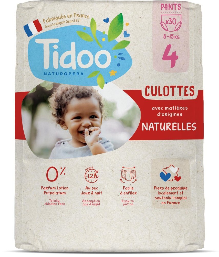 Tidoo Scutece chilotel C4(8-15kg) ECO hipoalergenice marimea 4 30 bucati