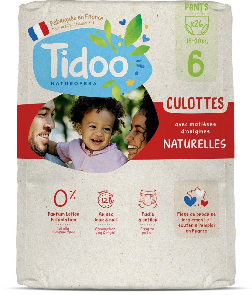 Tidoo Scutece chilotel C6(16-30kg) ECO hipoalergenice marimea 6 26 bucati