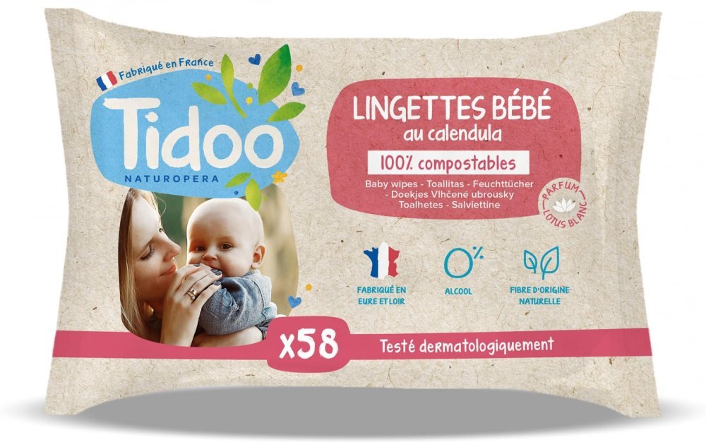 Tidoo Servetele umede cu extract Bio de musetel 58 bucati