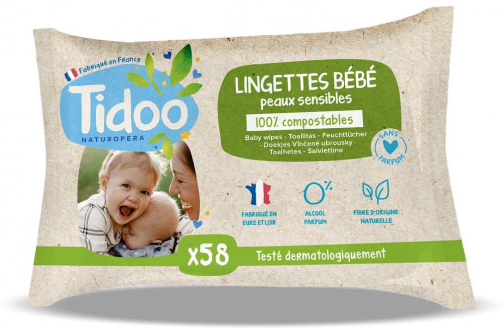 Tidoo Servetele umede piele sensibila fara parfum 58 bucati