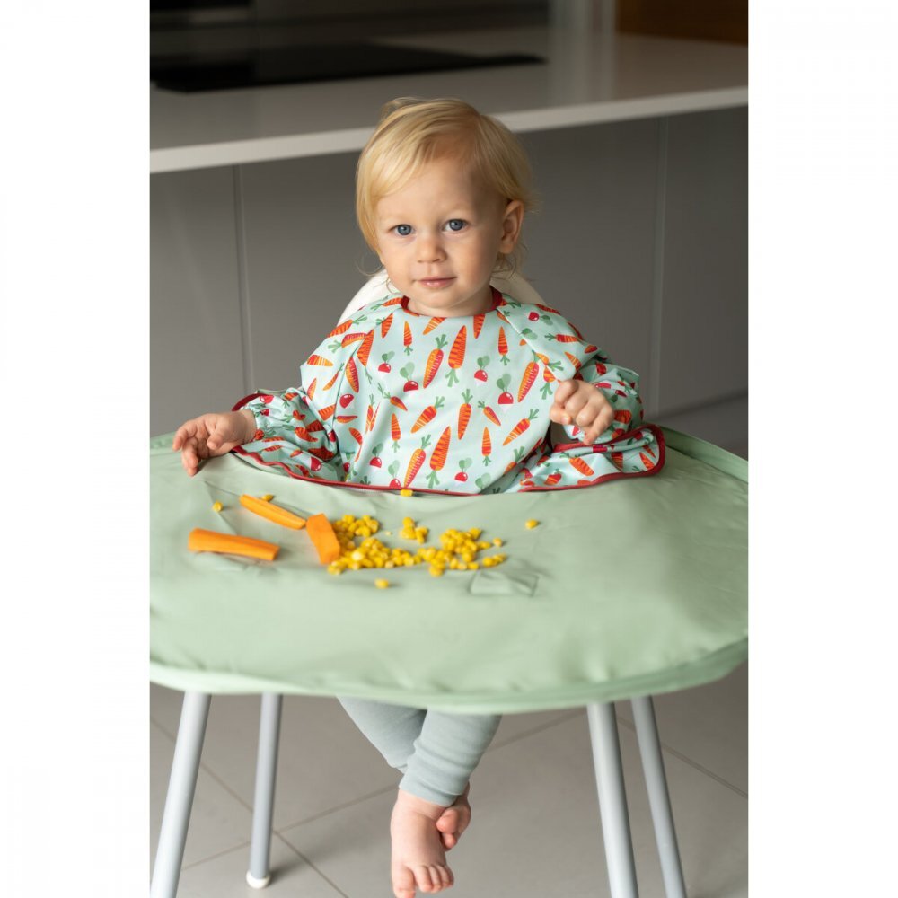 TIDY TOT Kit hranire Baveta si tava Verde - Gri