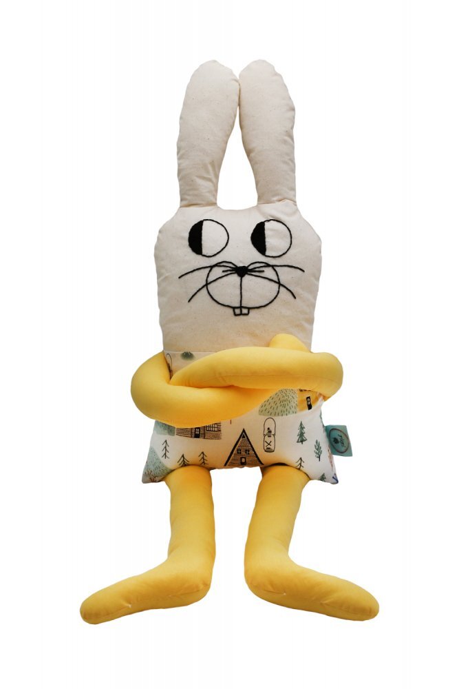 TIKNIK Papusa perna hand made pentru copii Iepurasul Pat 80 cm