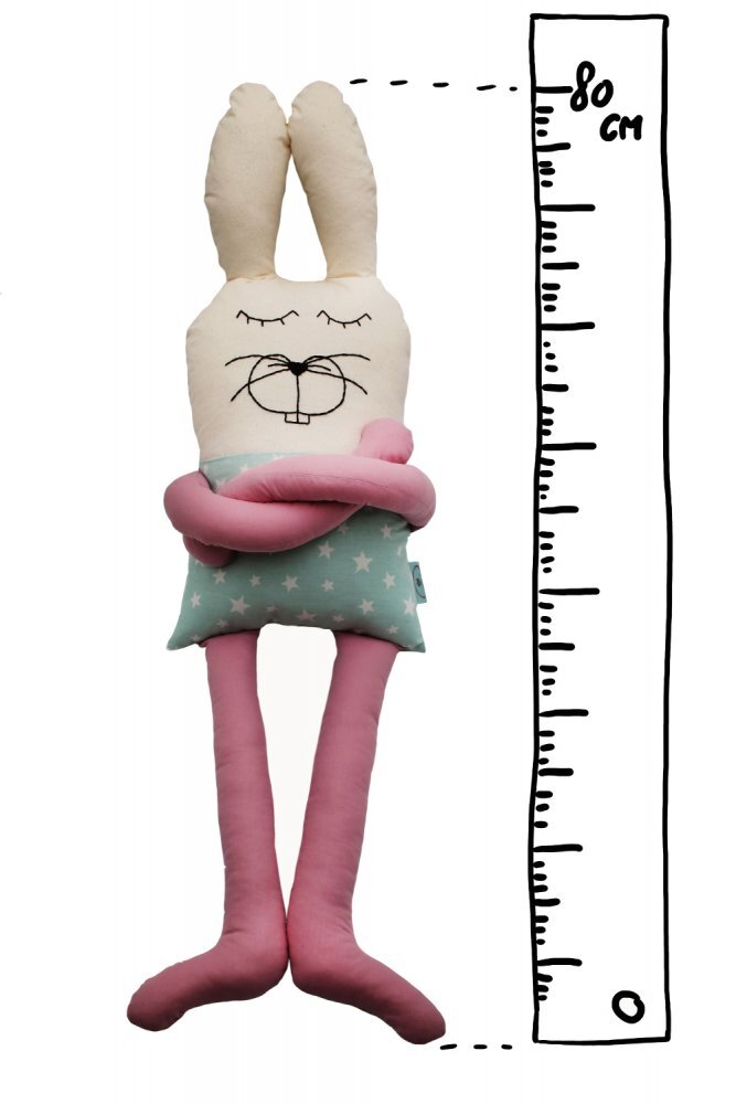 TIKNIK Papusa perna hand made pentru copii Iepurasul Pati 80 cm
