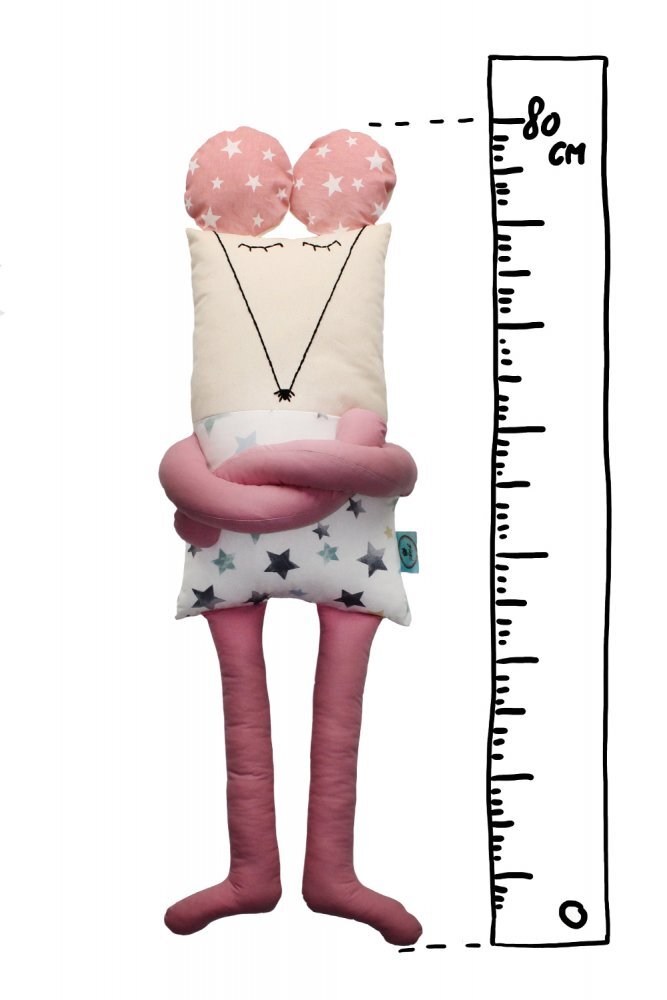 TIKNIK Papusa perna hand made pentru copii Soricelul Tik 80 cm