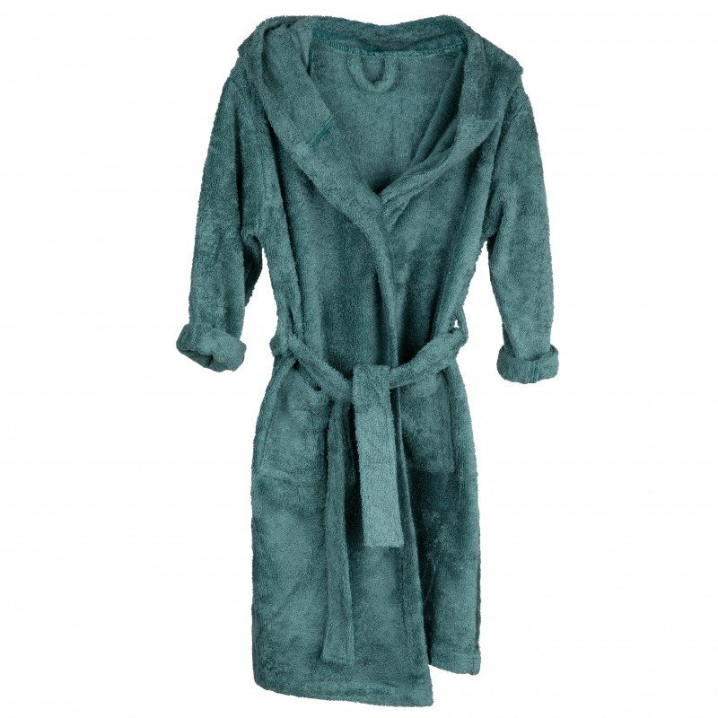 Timboo Halat de baie frotir din bambus pentru copii 8-10 ani Aspen Green