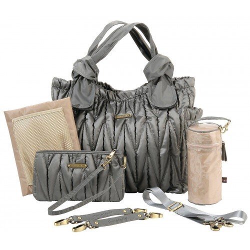 timi&amp;leslie Geanta pentru scutece multifunctionala timileslie 7 in 1 Marie Antoinette Silver