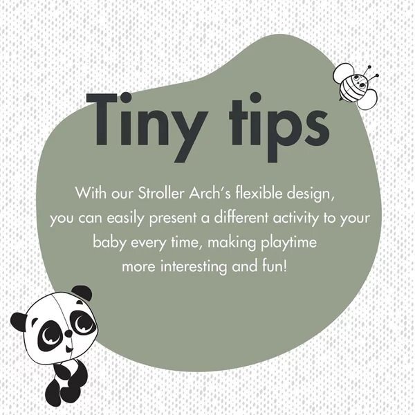 TINY LOVE Jucarie carucior arcada sunny stroll black white decor