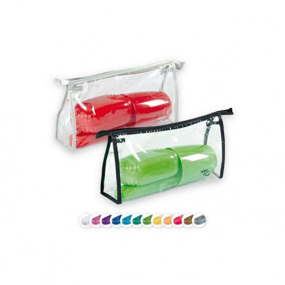 Top Choice Set articole de toaleta pentru voiaj in etui transparent