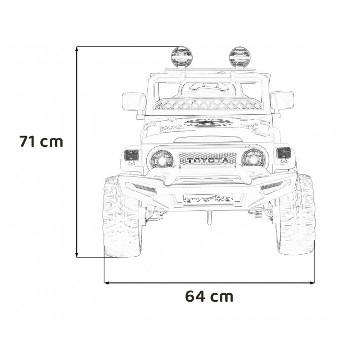Toyota Masinuta electrica pentru copii FJ Cruiser 4x4 roz 90W cu telecomanda sunete suspensii lumini panou audio scaun piele si roti din spuma Eva
